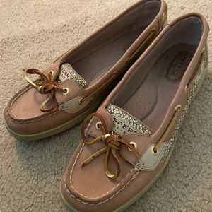 Gold sparkle sperry’s